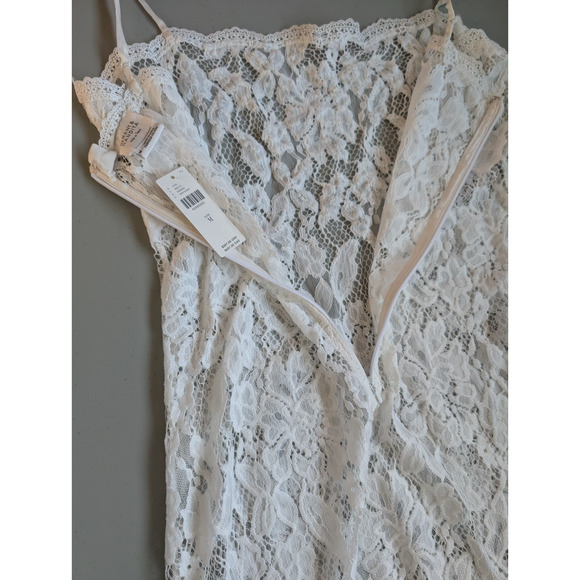 NWD Hemant & Nandita Embellished Sheer Lace Midi Dress Size M Ivory #NB461 - Picture 11 of 14